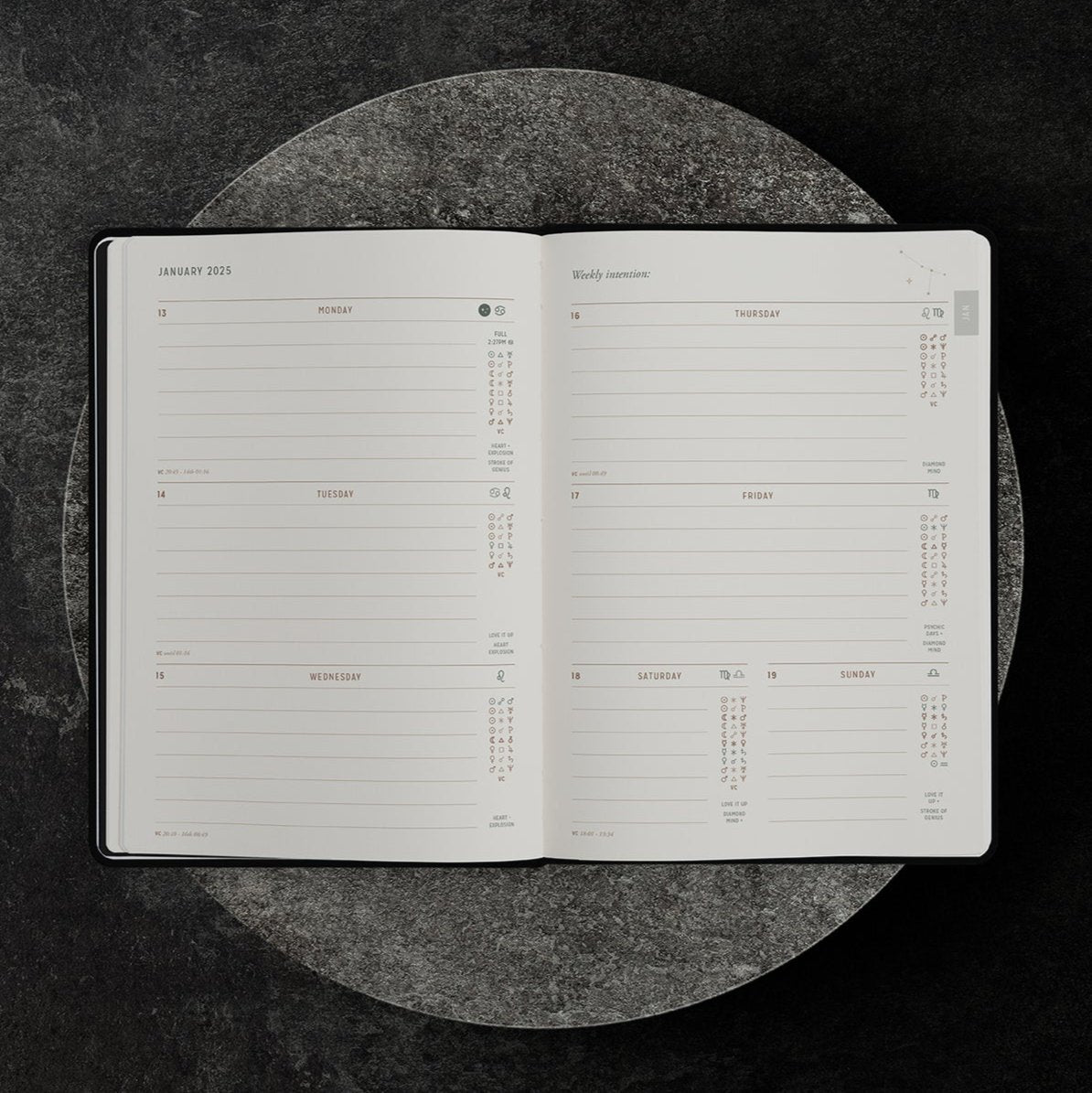 MAGIC OF I - 2025 ASTROLOGICAL PLANNER - BLACK