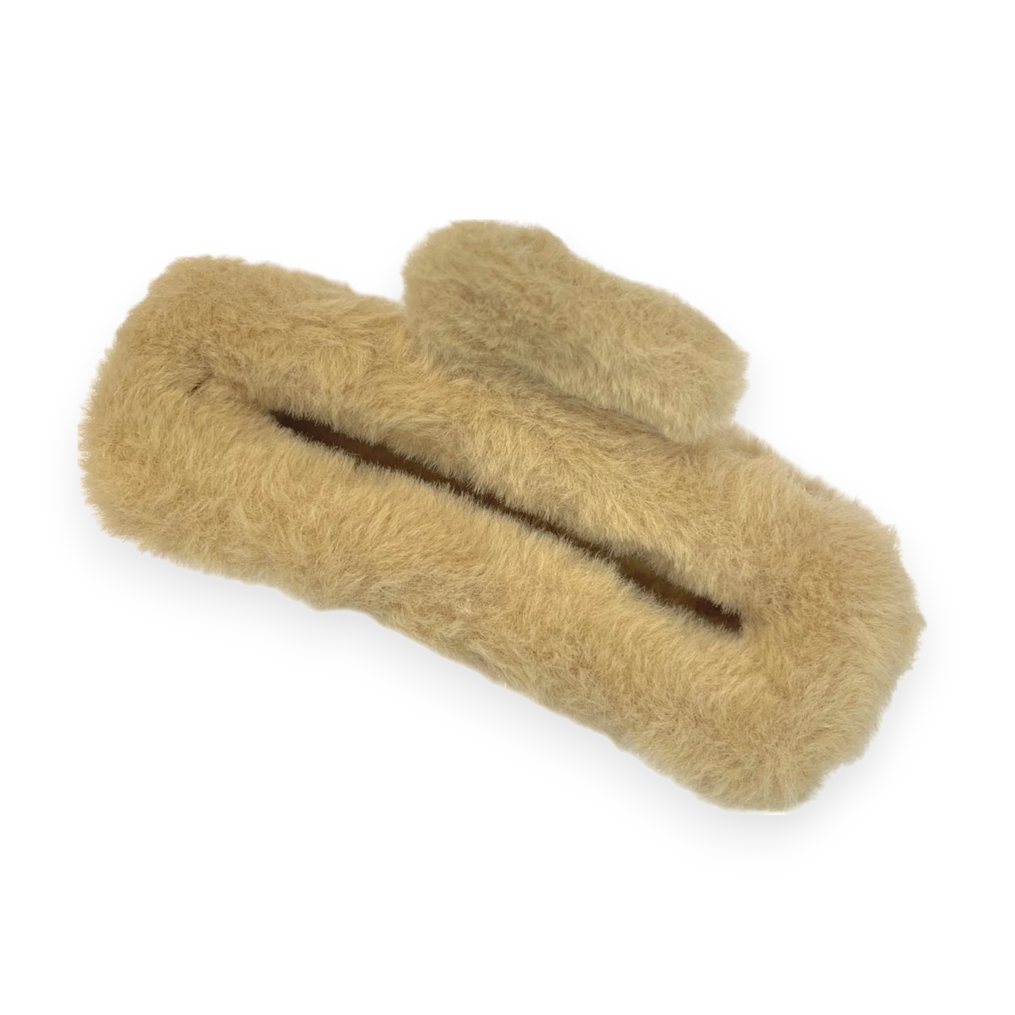 Fuzzy Haarklammer Beige