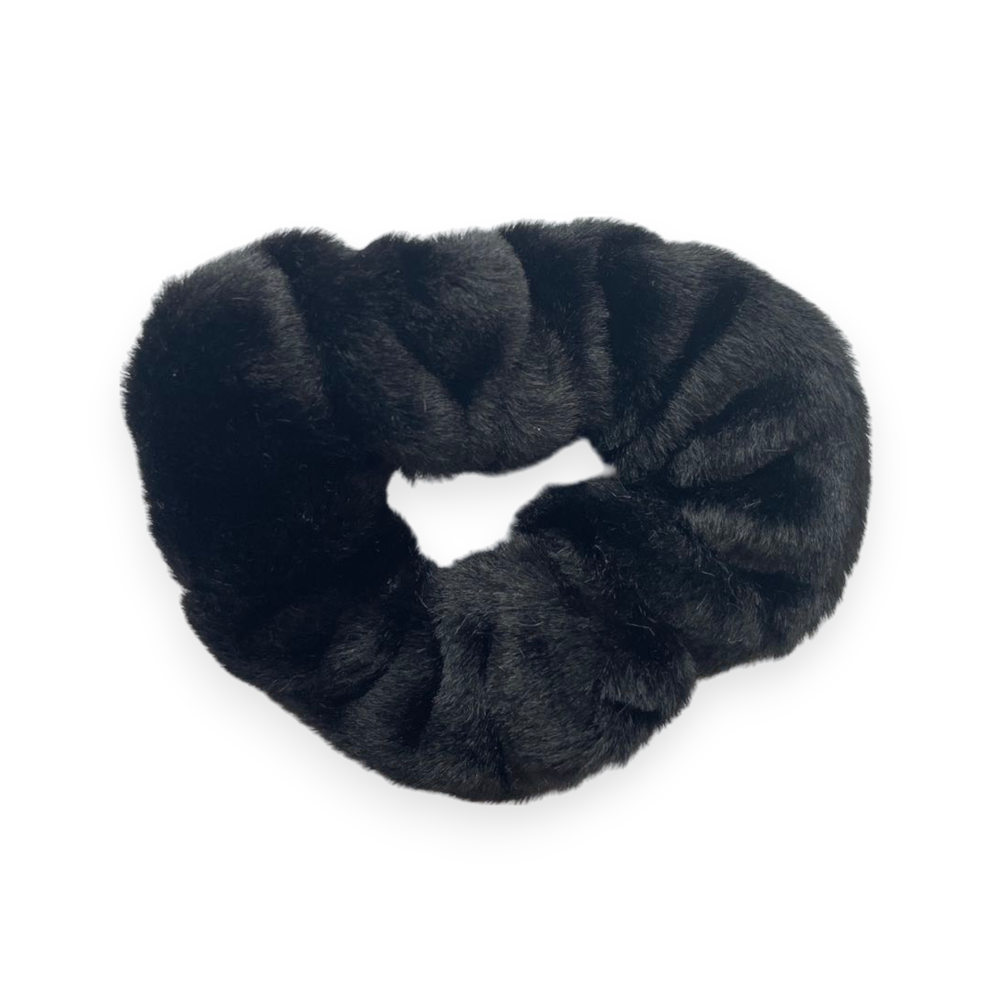 Fluffy Scrunchie Schwarz