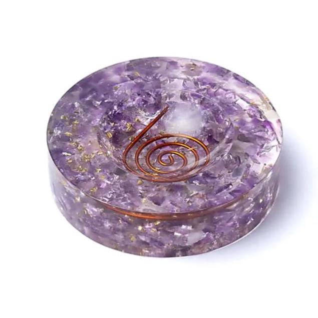 Orgonit Edelsteinkugelständer Amethyst