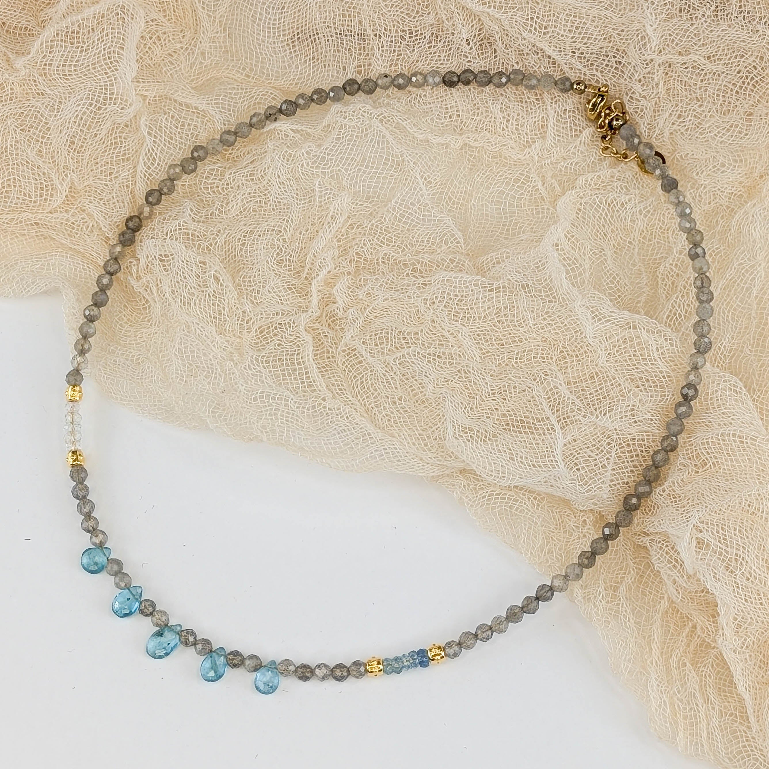 Aquamarin & Labradorit Choker