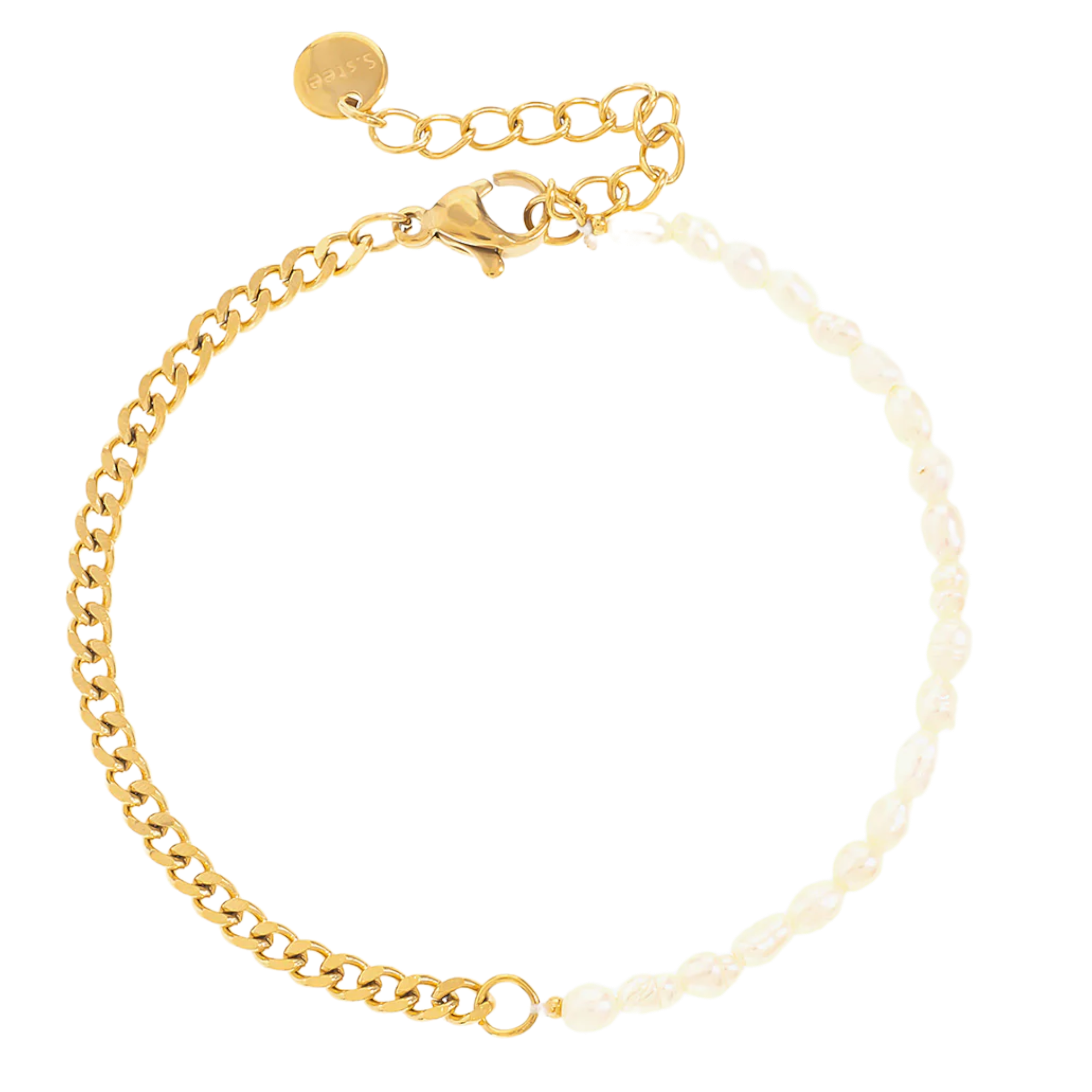 Perlenarmband Gold