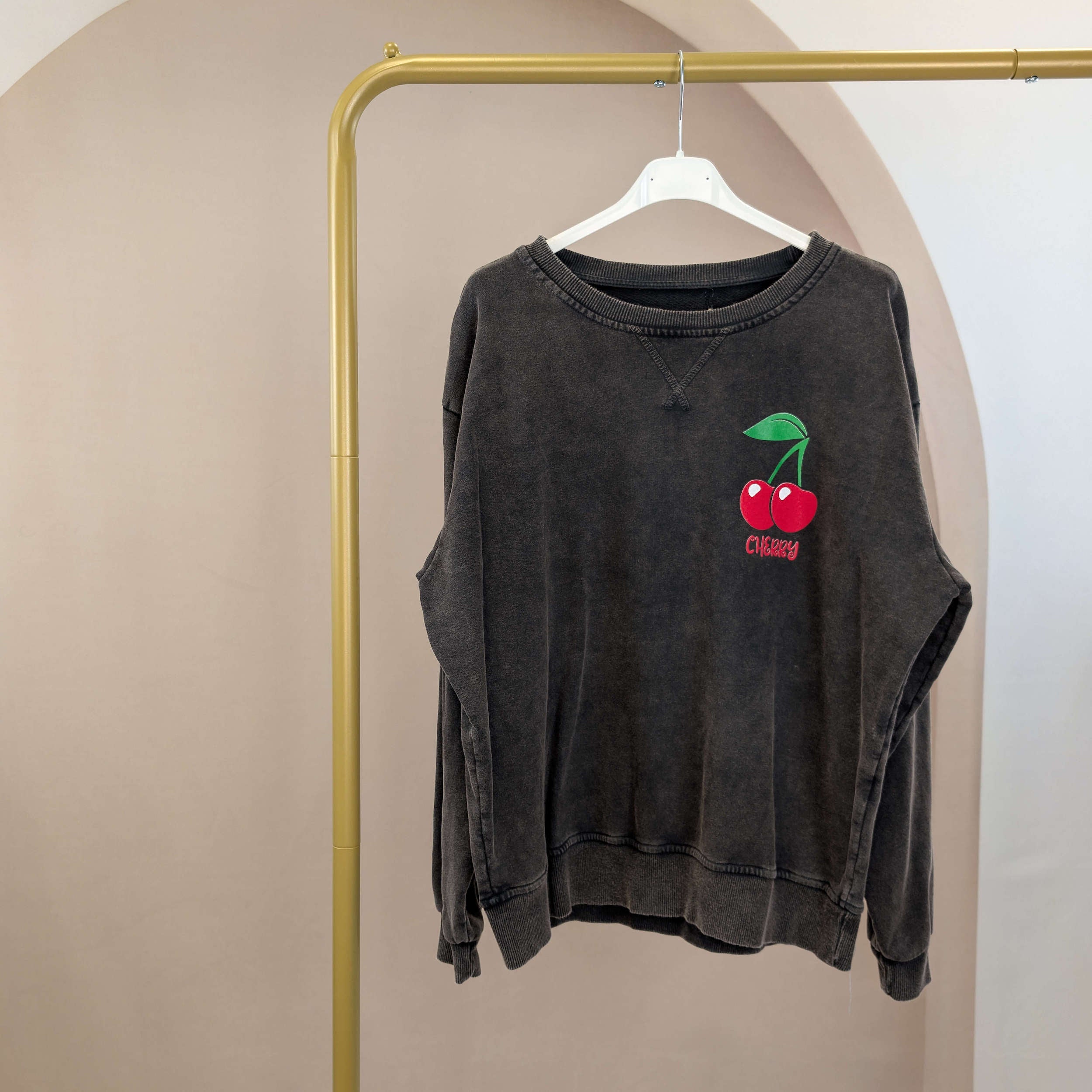 Cherry Cartoon Sweatshirt - Anthrazit