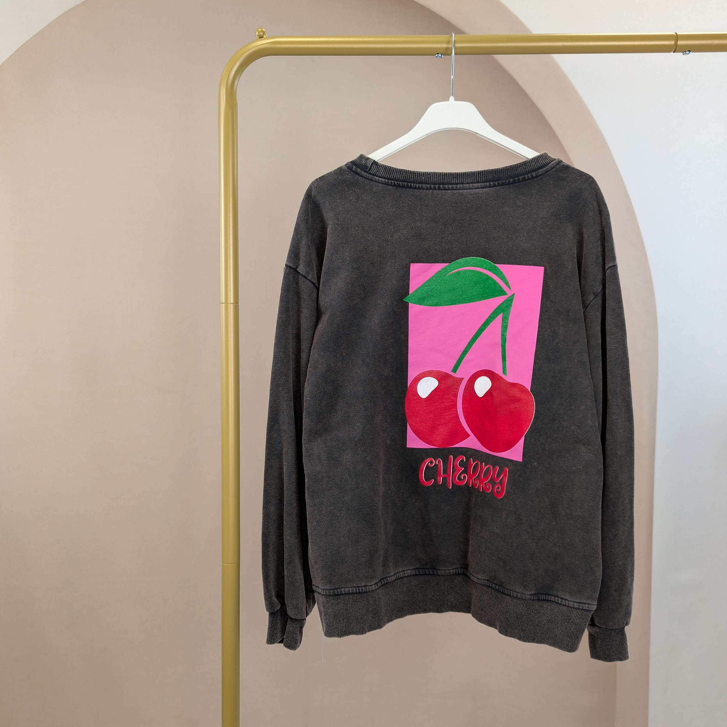 Cherry Cartoon Sweatshirt - Anthrazit