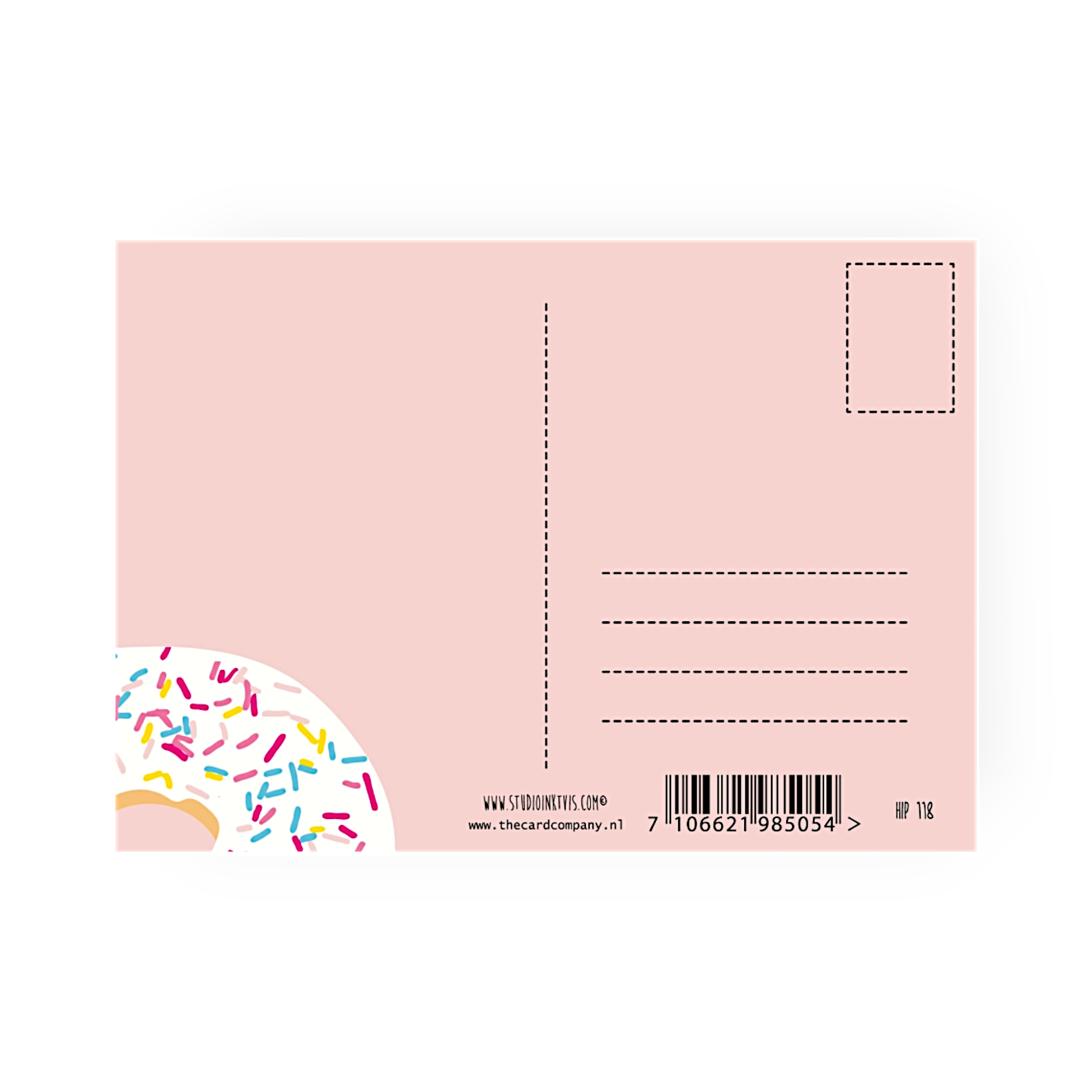 Donut Give Up - Postkarte