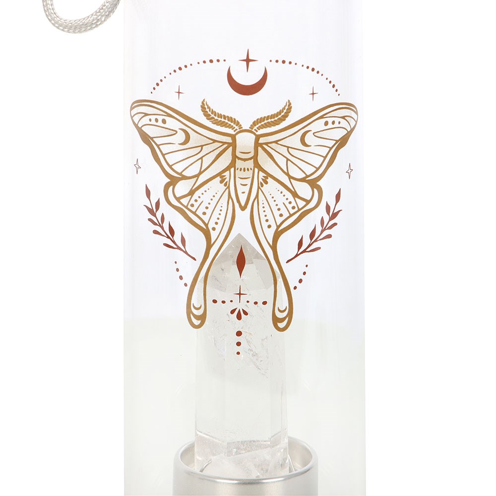 Luna Moth Trinkflasche inkl Bergkristall