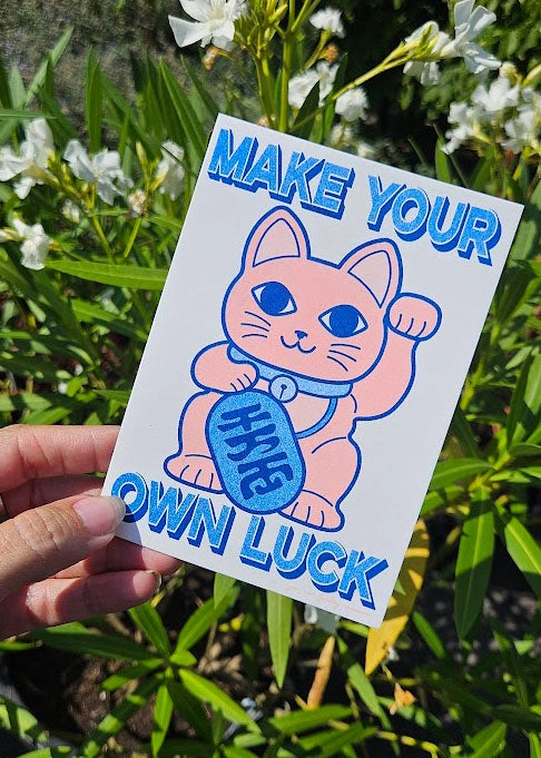 Make your Own Luck - Postkarte