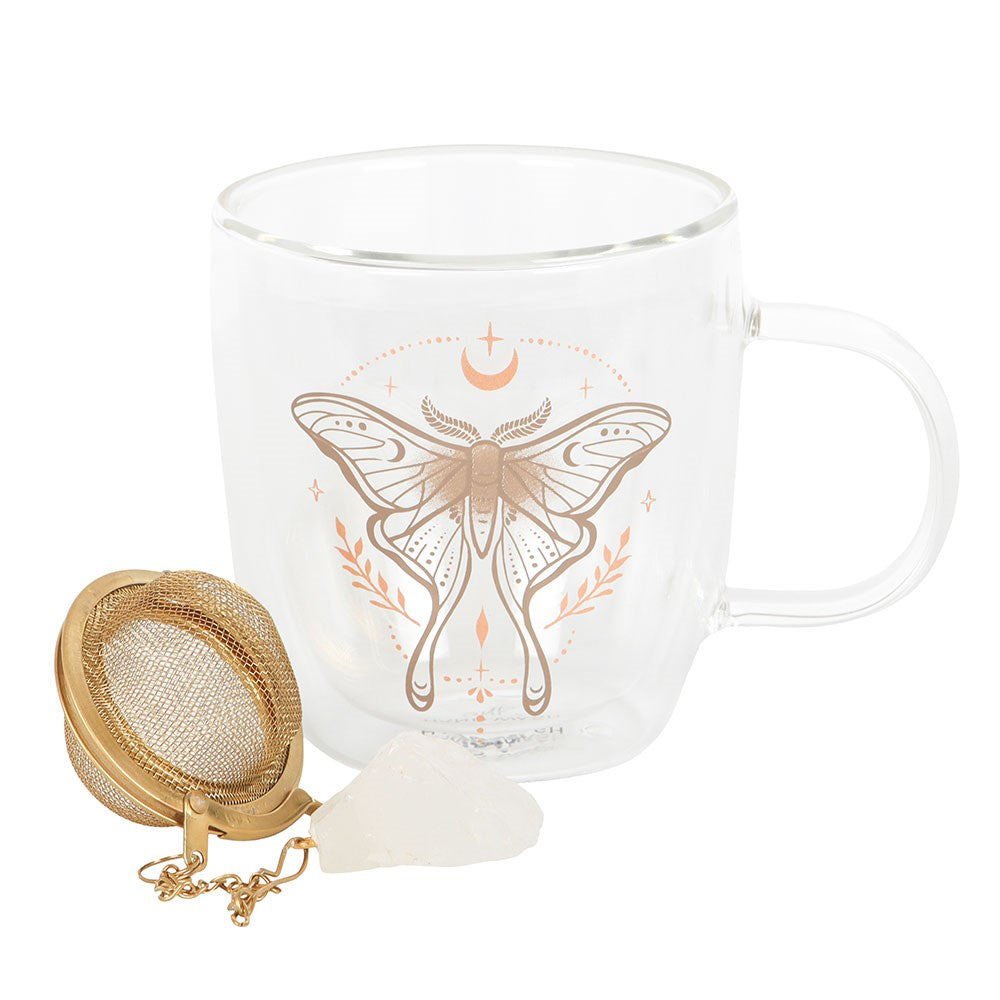 Luna Moth Tasse inkl Bergkristall Teesieb