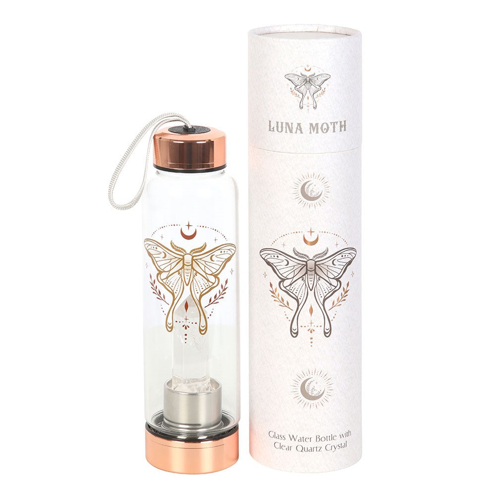 Luna Moth Trinkflasche inkl Bergkristall