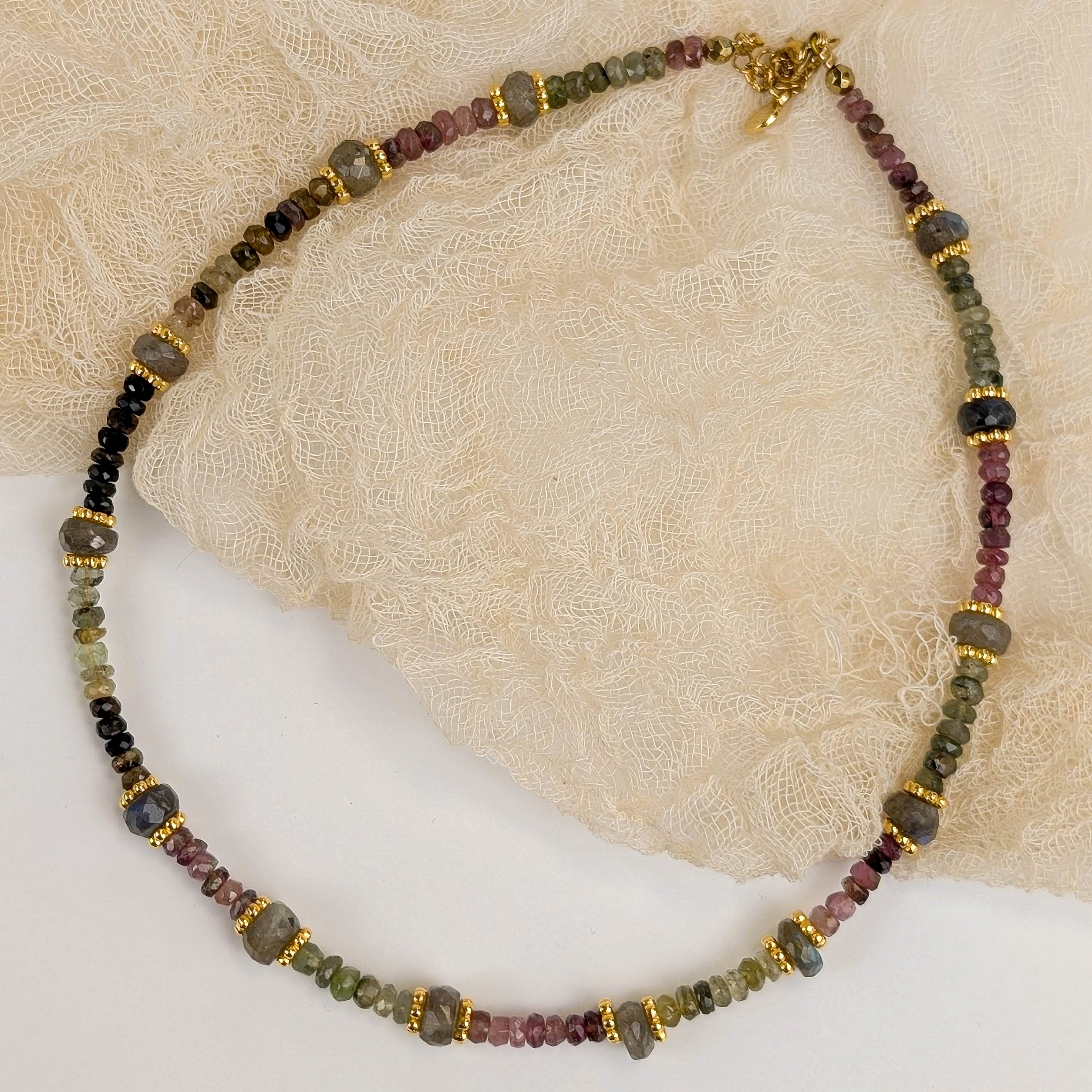 Turmalin und Labradorit Choker