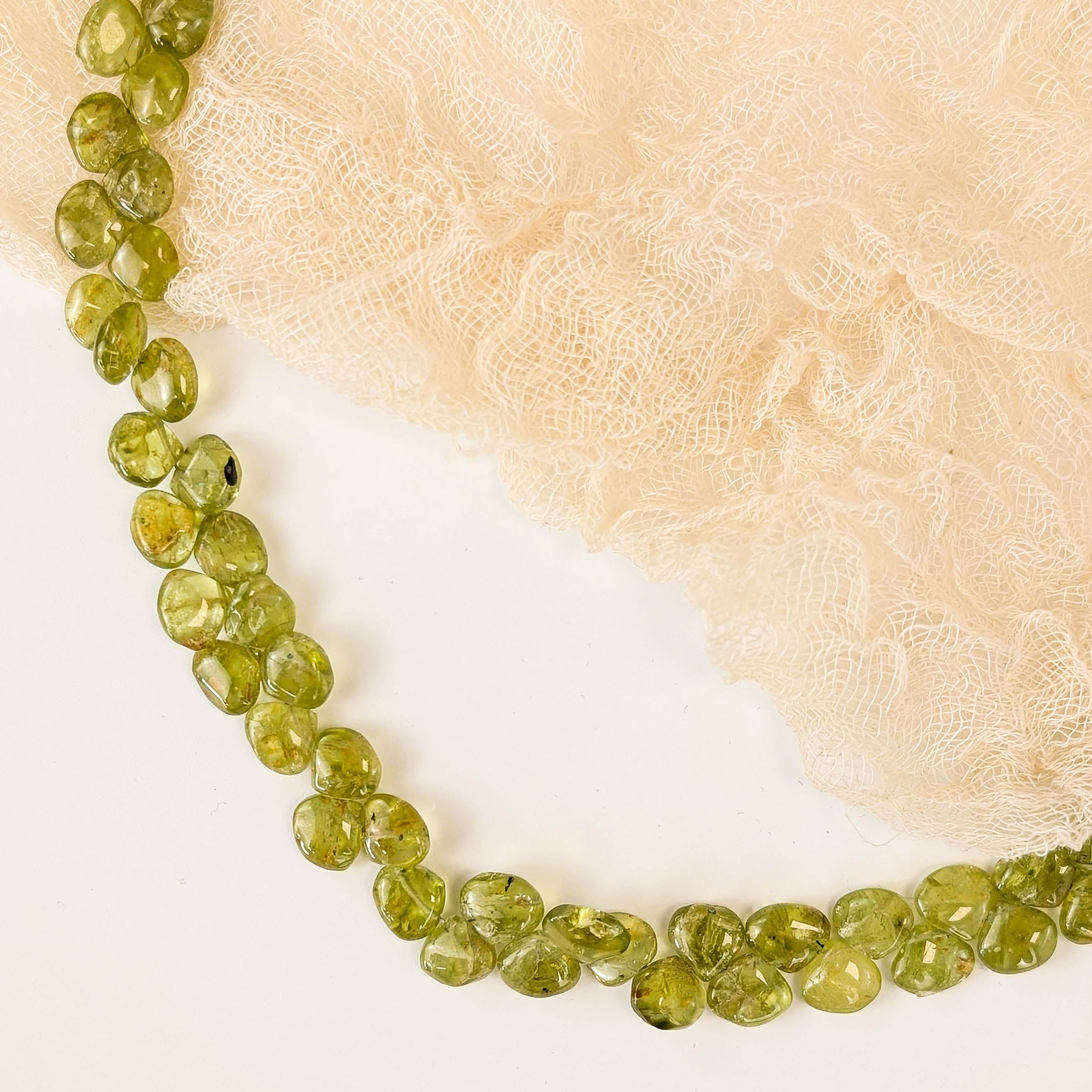 Peridot Kette mit Tropfendetails